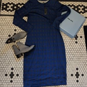 The Kit Blue Gingham Midi Tee Dress NWT